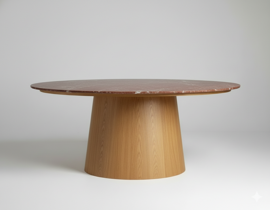 mesa travertino rojo 